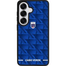 Coque Samsung Galaxy S26 - Silicone rigide noir Maillot de football Cap-Vert 2026 personnalisable