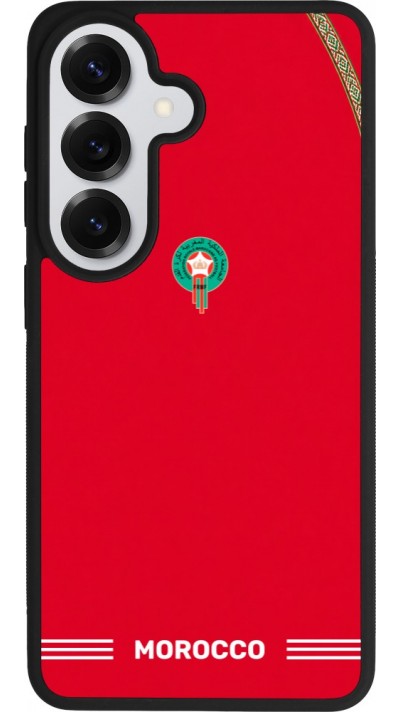 Coque Samsung Galaxy S26 - Silicone rigide noir Maillot de football Maroc 2026 personnalisable