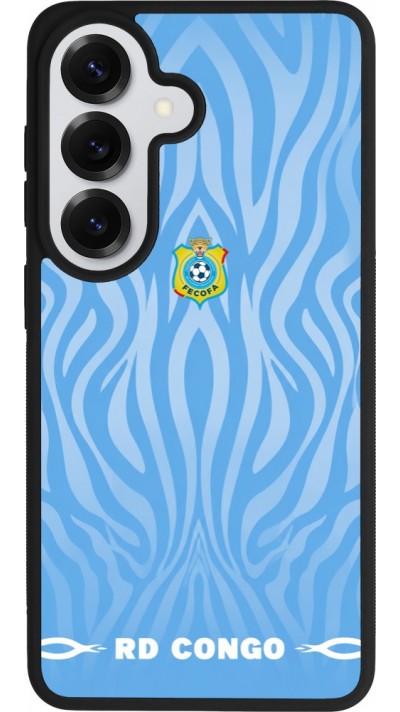 Coque Samsung Galaxy S26 - Silicone rigide noir Maillot de football RD Congo 2026 personnalisable