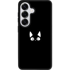 Samsung Galaxy S26 Case Hülle - Silikon schwarz Funny cat on black