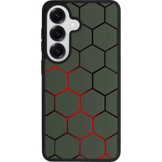 Coque Samsung Galaxy S26 - Silicone rigide noir Geometric Line red