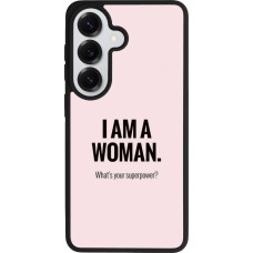 Coque Samsung Galaxy S26 - Silicone rigide noir I am a woman