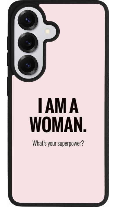 Coque Samsung Galaxy S26 - Silicone rigide noir I am a woman