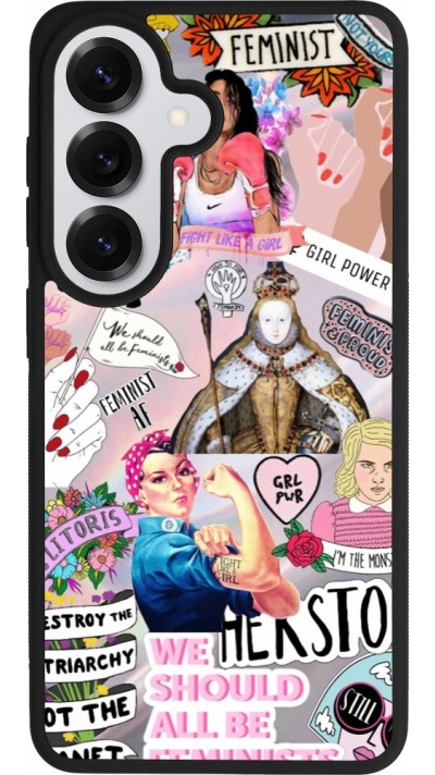 Coque Samsung Galaxy S26 - Silicone rigide noir Girl Power Collage