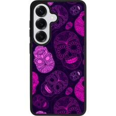 Samsung Galaxy S26 Case Hülle - Silikon schwarz Halloween 2023 pink skulls