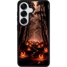 Coque Samsung Galaxy S26 - Silicone rigide noir Halloween 2025 Road of Terrifying Pumpkins