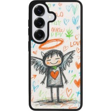 Coque Samsung Galaxy S26 - Silicone rigide noir Little Angel Sketch Love