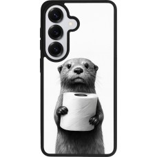 Coque Samsung Galaxy S26 - Silicone rigide noir Loutre papier de toilette