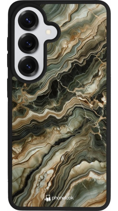 Samsung Galaxy S26 Case Hülle - Silikon schwarz Oliv Marmor