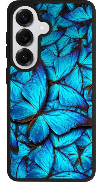 Samsung Galaxy S26 Case Hülle - Silikon schwarz Papillon bleu