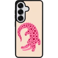 Samsung Galaxy S26 Case Hülle - Silikon schwarz Pink crocodile 2026