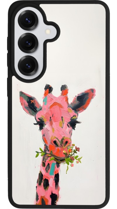 Samsung Galaxy S26 Case Hülle - Silikon schwarz Pink Girafe Paint