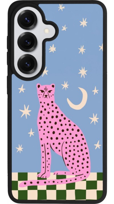 Samsung Galaxy S26 Case Hülle - Silikon schwarz Pink leopard with stars 2026
