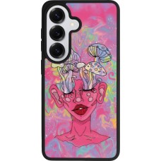 Samsung Galaxy S26 Case Hülle - Silikon schwarz Psychedelic pink mushroom