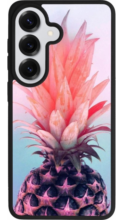 Samsung Galaxy S26 Case Hülle - Silikon schwarz Purple Pink Pineapple