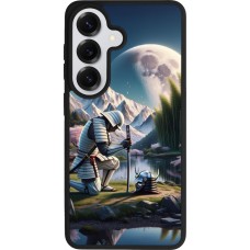 Samsung Galaxy S26 Case Hülle - Silikon schwarz Samurai Katana Mond