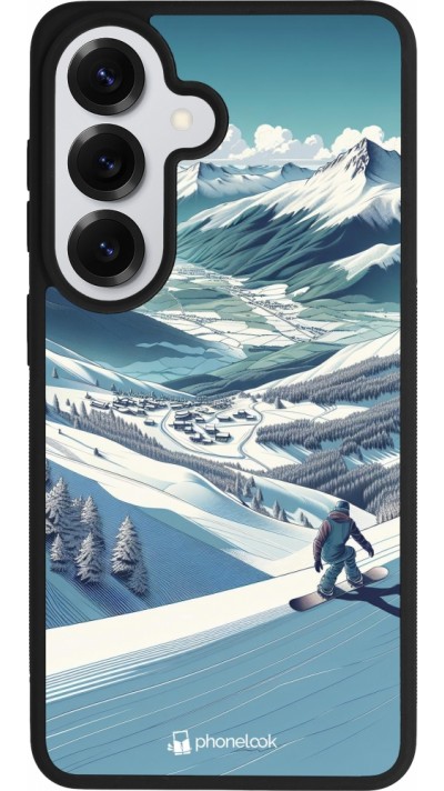 Samsung Galaxy S26 Case Hülle - Silikon schwarz Snowboarder Berg
