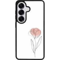 Samsung Galaxy S26 Case Hülle - Silikon schwarz Spring 23 minimalist flower
