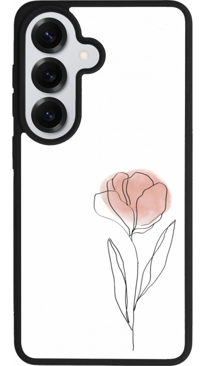 Samsung Galaxy S26 Case Hülle - Silikon schwarz Spring 23 minimalist flower