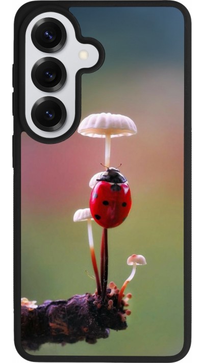 Coque Samsung Galaxy S26 - Silicone rigide noir Ladybird on a mushroom 2026
