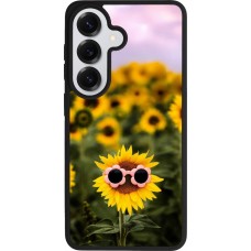 Coque Samsung Galaxy S26 - Silicone rigide noir Sunflower with glasses 2026
