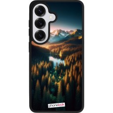 Samsung Galaxy S26 Case Hülle - Silikon schwarz Sonnenuntergang Waldsee