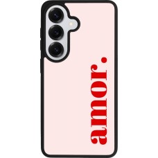 Coque Samsung Galaxy S26 - Silicone rigide noir Valentine 2024 amor