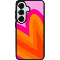 Coque Samsung Galaxy S26 - Silicone rigide noir Valentine 2024 heart gradient