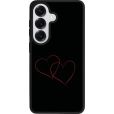 Coque Samsung Galaxy S26 - Silicone rigide noir Valentine 2023 attached heart