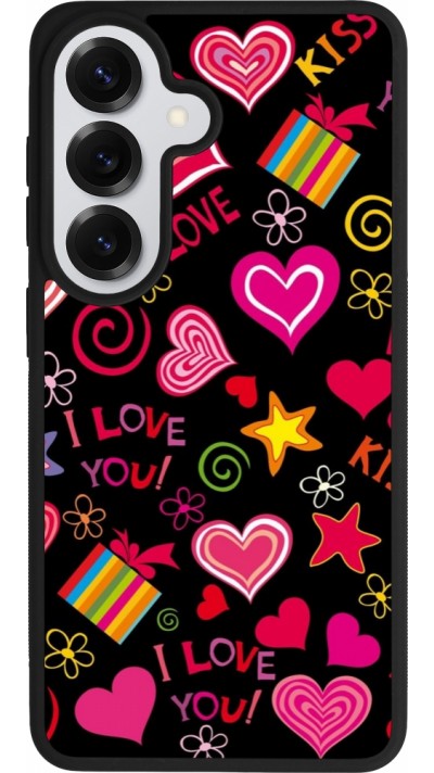 Coque Samsung Galaxy S26 - Silicone rigide noir Valentine 2023 love symbols