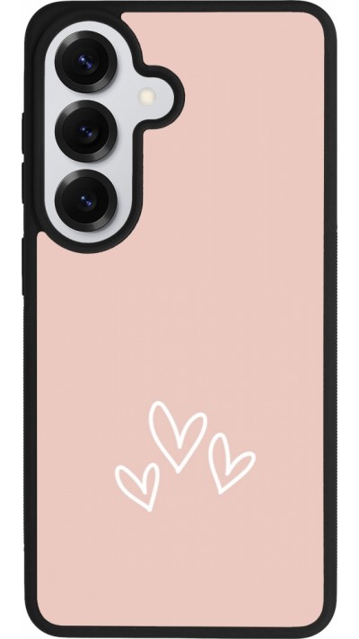 Coque Samsung Galaxy S26 - Silicone rigide noir Valentine 2023 three minimalist hearts