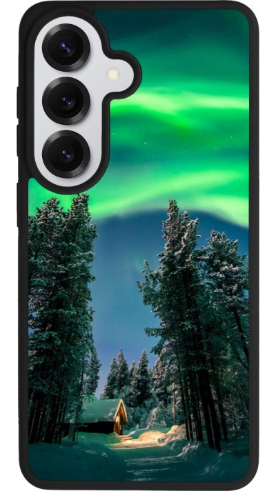 Coque Samsung Galaxy S26 - Silicone rigide noir Winter 22 Northern Lights