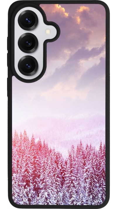 Coque Samsung Galaxy S26 - Silicone rigide noir Winter 22 Pink Forest