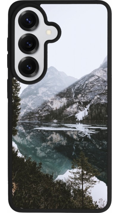 Coque Samsung Galaxy S26 - Silicone rigide noir Winter 22 snowy mountain and lake