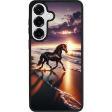 Samsung Galaxy S26+ Case Hülle - Silikon schwarz Pferd majestätisch Strand