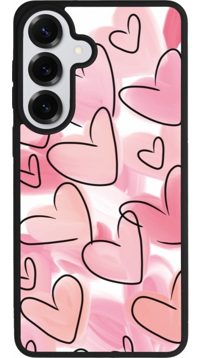 Coque Samsung Galaxy S26+ - Silicone rigide noir Easter 2023 pink hearts