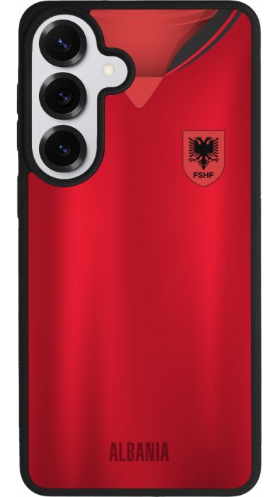 Coque Samsung Galaxy S26+ - Silicone rigide noir Maillot de football Albanie personnalisable