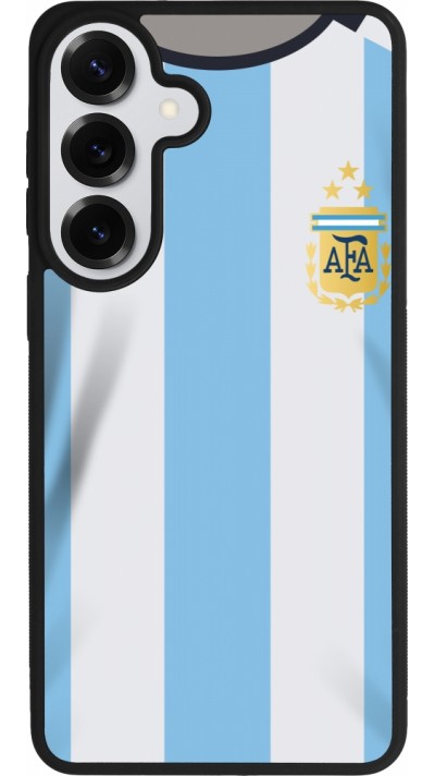 Coque Samsung Galaxy S26+ - Silicone rigide noir Maillot de football Argentine 2022 personnalisable