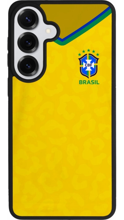 Coque Samsung Galaxy S26+ - Silicone rigide noir Maillot de football Brésil 2022 personnalisable