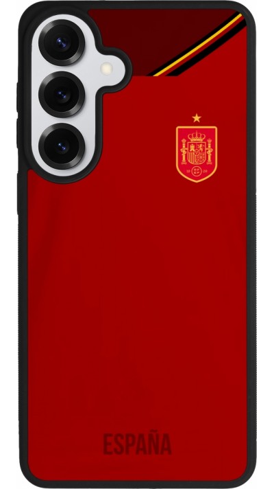 Coque Samsung Galaxy S26+ - Silicone rigide noir Maillot de football Espagne 2022 personnalisable