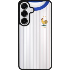 Coque Samsung Galaxy S26+ - Silicone rigide noir Maillot de football France Extérieur personnalisable