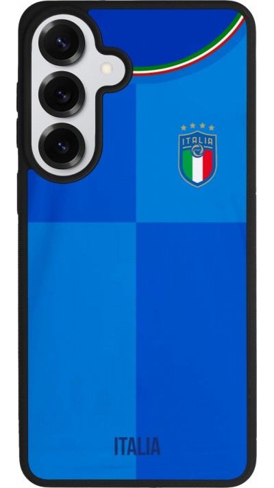 Coque Samsung Galaxy S26+ - Silicone rigide noir Maillot de football Italie 2022 personnalisable