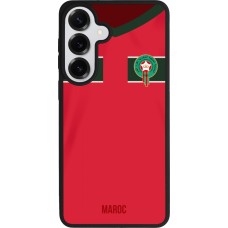Coque Samsung Galaxy S26+ - Silicone rigide noir Maillot de football Maroc 2022 personnalisable
