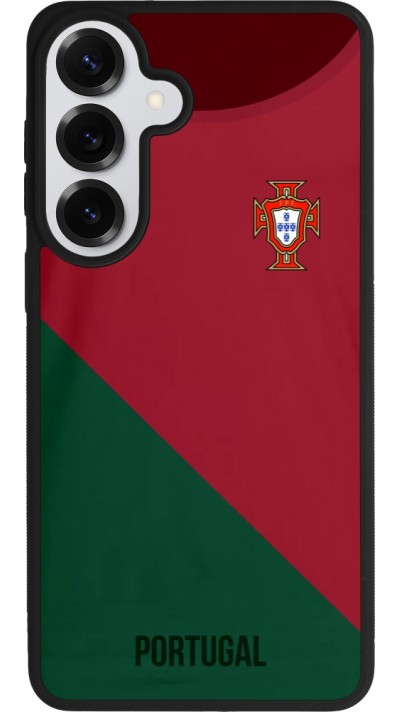 Coque Samsung Galaxy S26+ - Silicone rigide noir Maillot de football Portugal 2022