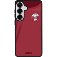 Coque Samsung Galaxy S26+ - Silicone rigide noir Maillot de football Qatar 2022 personnalisable
