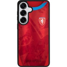 Coque Samsung Galaxy S26+ - Silicone rigide noir Maillot de football République Tchèque personnalisable
