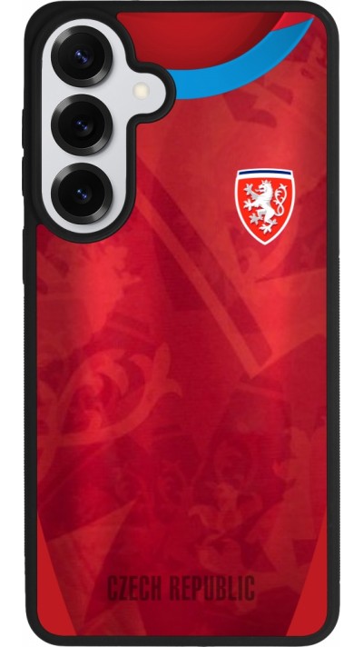 Coque Samsung Galaxy S26+ - Silicone rigide noir Maillot de football République Tchèque personnalisable