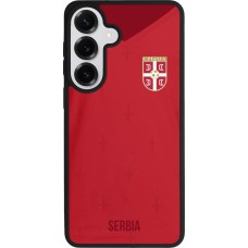 Coque Samsung Galaxy S26+ - Silicone rigide noir Maillot de football Serbie 2022 personnalisable