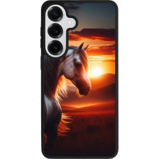 Coque Samsung Galaxy S26+ - Silicone rigide noir Majestic Sunset Horse