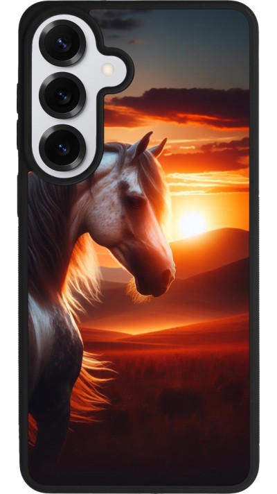 Coque Samsung Galaxy S26+ - Silicone rigide noir Majestic Sunset Horse